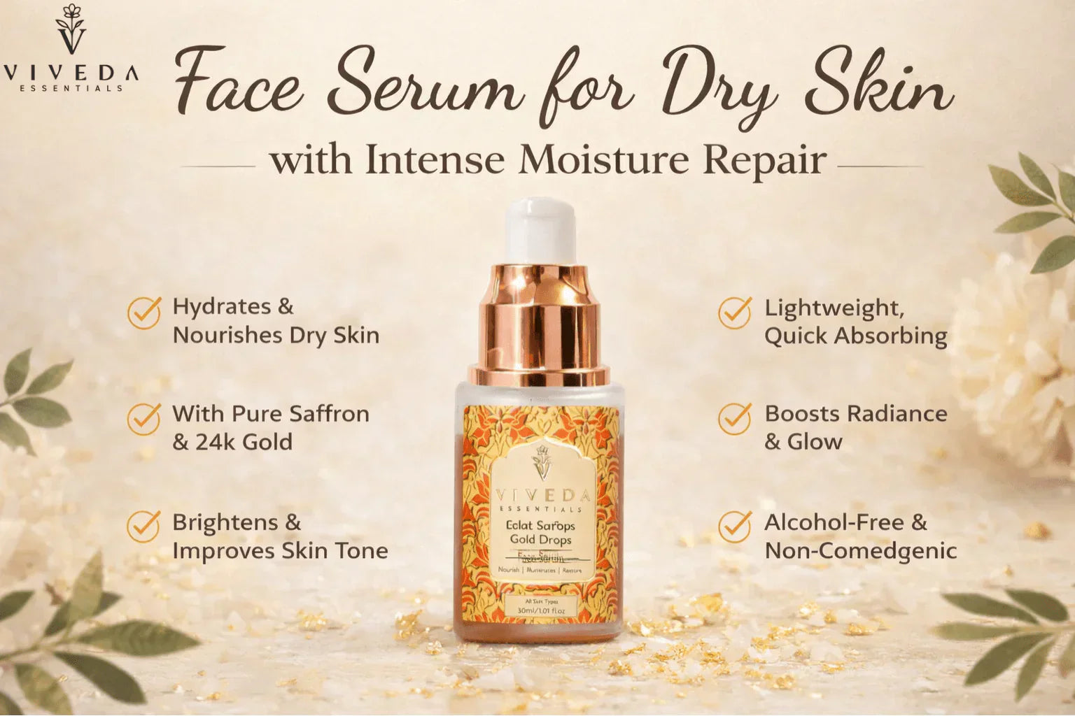 Face Serum for Dry Skin with Intense Moisture Repair